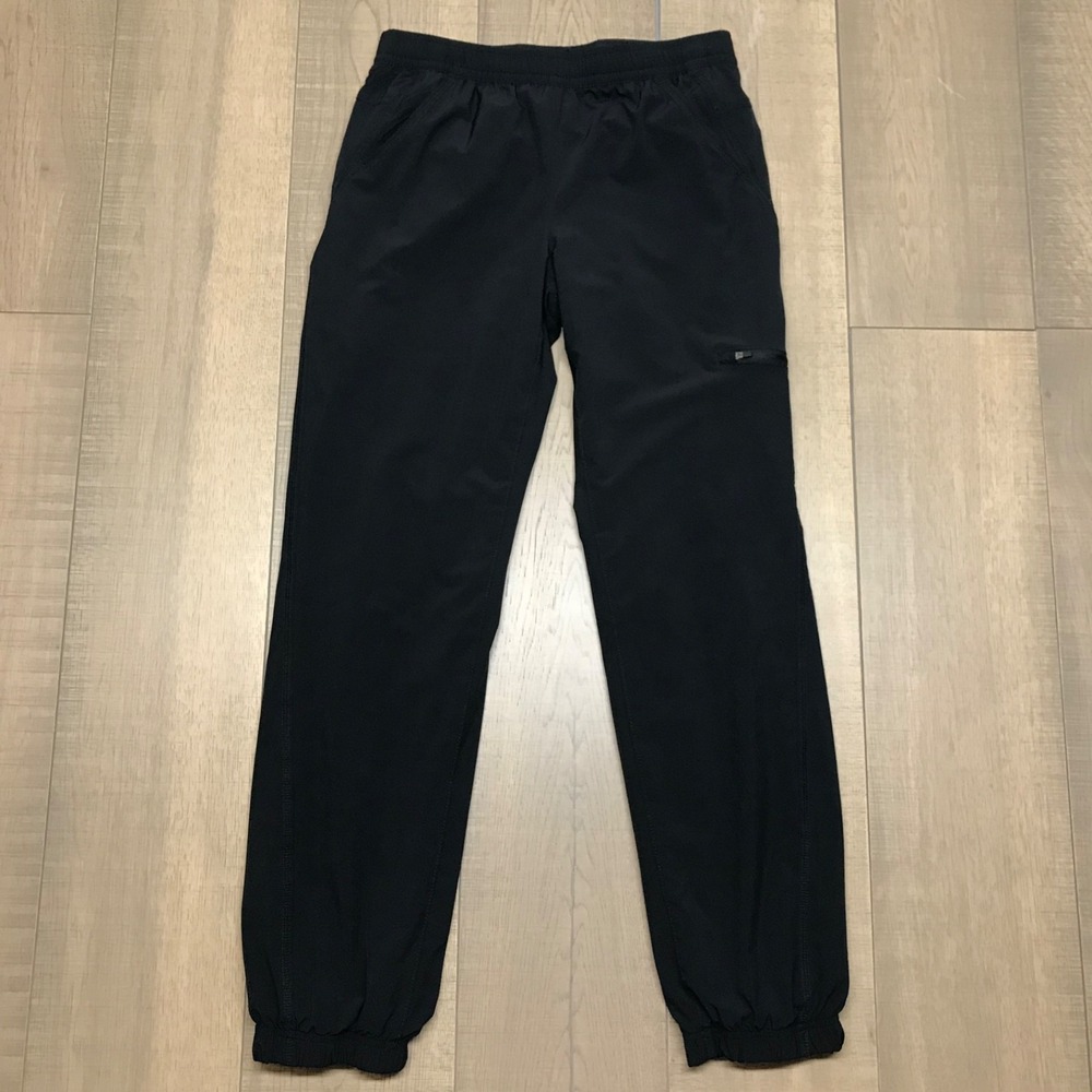 Eddie Bauer Jogger Pants Fleece Lined Womens Size 4 Black Pull On Winter Hiking
